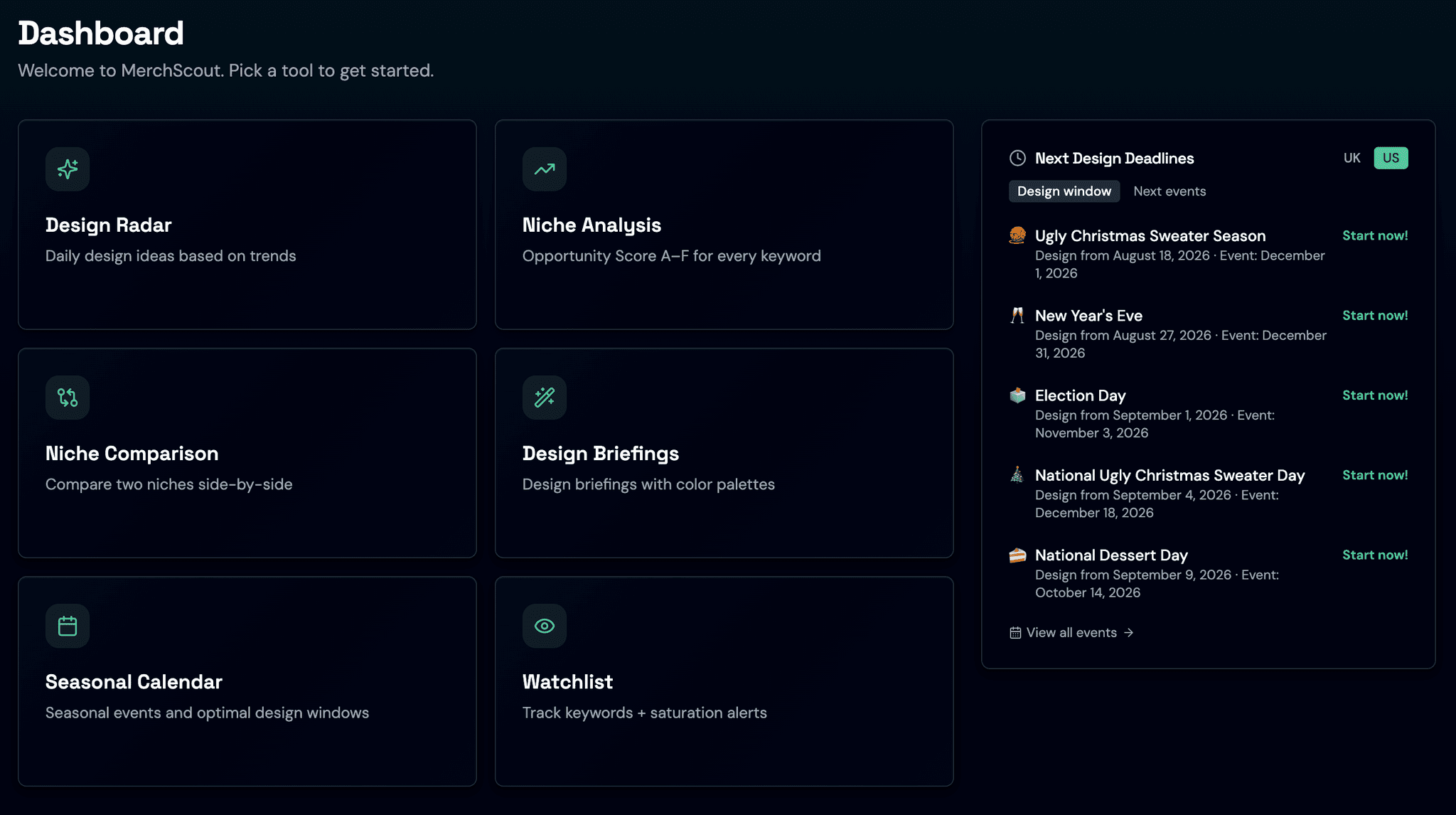 MerchScout Dashboard